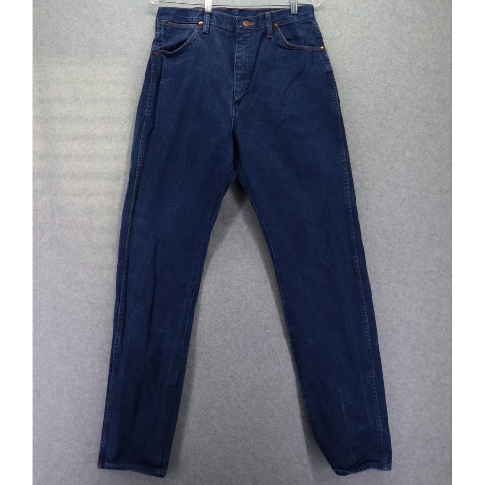 Vtg Wrangler Jeans Womens 13x34 14MWZG High‎ Rise Cowboy Cut Slim Denim Blue USA